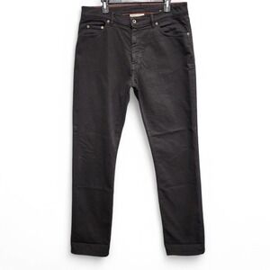 Raleigh Denim Jeans Mens 35x35 Black Alexander Slim Mid Rise Stretch Denim